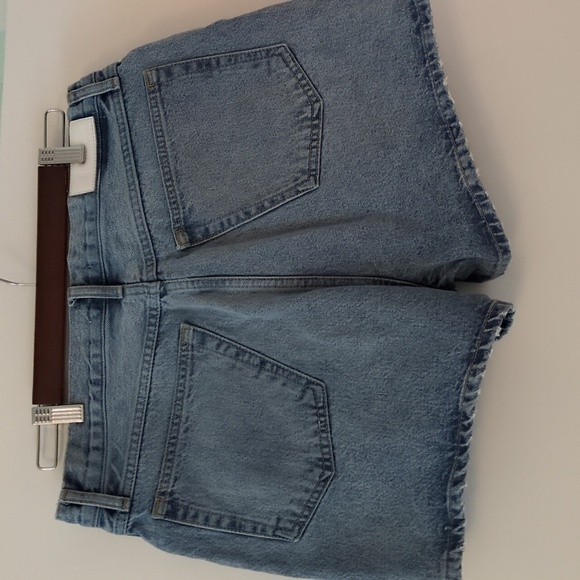 RE/DONE x Revolve The Midi Short jeans organic cotton ripped tide color Sz 31 - Picture 5 of 7